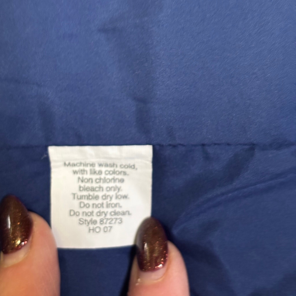 J.Crew Down Puffer Vest XS Navy Full Zip Quilted 80% Feather Down Fill - Picture 10 of 12